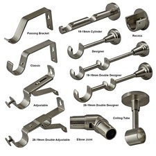 Brushed Chrome Curtain Pole