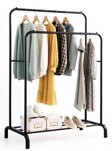 Clothing rail double tier - rail,