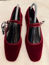 Zara Berry Velvet Mary Jane