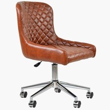 Brown Leather Office Desk