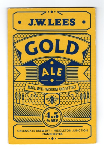 Lees gold ale pump - j.w.,