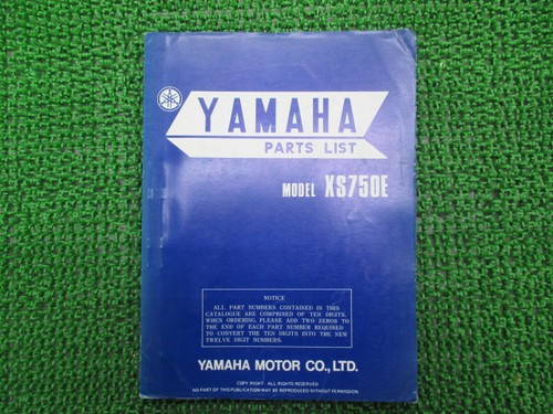Xs750e parts list english - list,