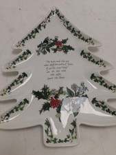 Portmeirion Holly & Ivy Botanic Garden Christmas Tree Plate