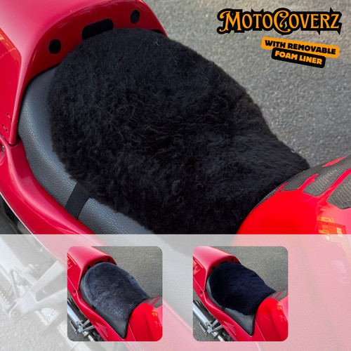 Motorcycle sheepskin seat - sheepskin,
