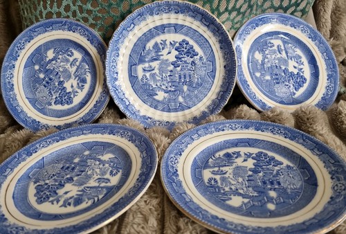 Blue willow pattern - pattern, desert