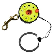 Scuba Diving Saftey Reel - Dive Reel with Lanyard and Brass Clip 45m - Yellow