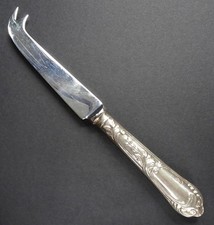 vintage hallmarked STERLING SILVER handle ornate 8" cheese knife cutlery -610