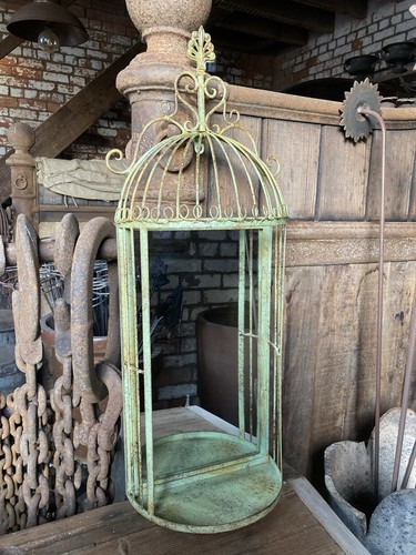 Large metal green hanging - large,