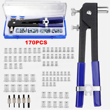 170X Threaded Nut Riveter Gun Set M3-M8 Insert Tool Riveter Rivnut Nutsert Kit