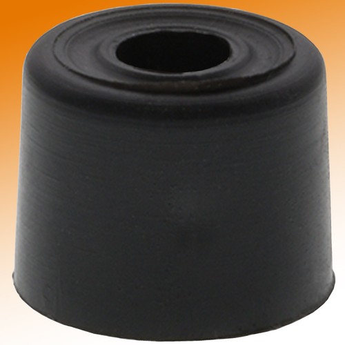 Black rubber door stopper - black,