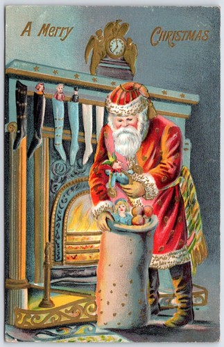 Postcard christmas santa - postcard,