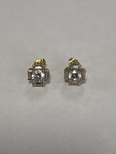 Qvc 14k gold diamonique - 14k, stud