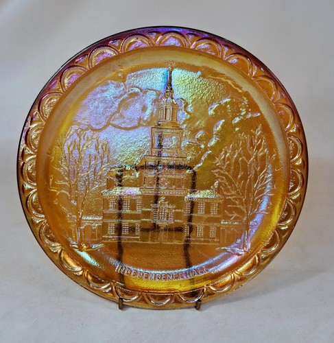Carnival glass plate - carnival,
