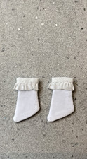 WHITE DOLL  SOCKS  WITH FRILL