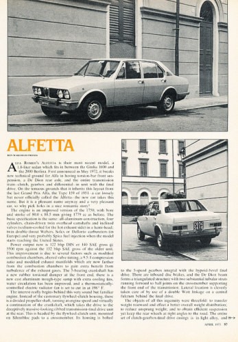 1973 alfa romeo alfetta - alfa,