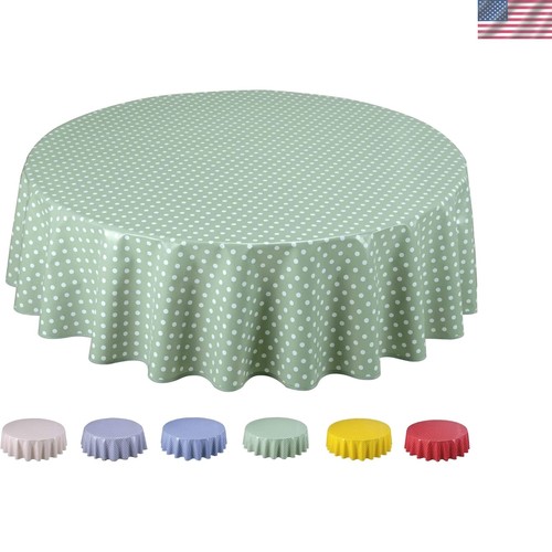 Round oilcloth pvc wipe clean - wipe,