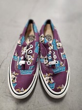  Vintage Made In Usa VANS Authentic ERA Mighty Ducks Canvas Shoes 6.5 USA Vtg