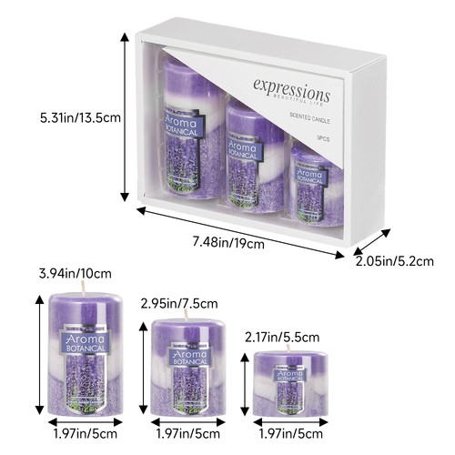 Pack scented candles - 3x/pack,
