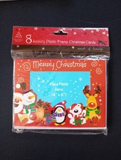 8 Christmas Photo Frame Cards, Ideal For Photos Or Arts And Craft Presents New