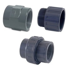 PVC Imperial Solvent Weld Pressure Pipe Fittings Plain / Threaded