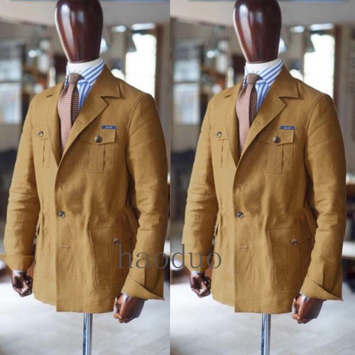 Vintage linen men safari - linen, men's