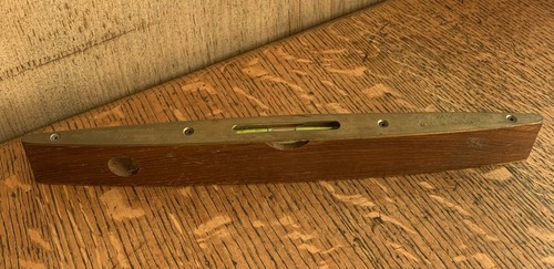 Vintage tool wood brass - wood, &