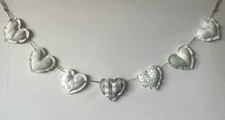 Heart Garland Bunting in Laura Ashley Hedgerow Green Fabrics ~ Handmade 