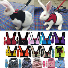 ✹Rabbit Guinea Pig Rat Ferret Harness & Lead Breathable Soft Pet Leash Set