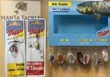 NEW 9 x Mepps Trout Lure Kit Aglia Comet Black Fury Perch Pike Spinners Set