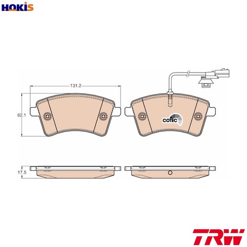 Brake pad set - pad,