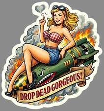 STICKER PINUP BOMB NOSE ART