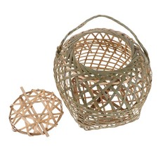  Small Chicken Coop: Woven Bamboo Chick Cage Lightweight Hen Cage with Handles