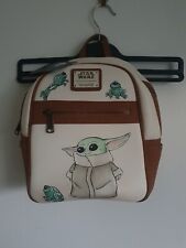 Loungefly Disney Star Wars Baby Yoda Mandalorian Child Grogu Frog Mini Backpack 