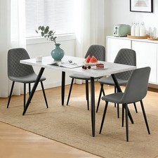 Dining Table Set,Grey White