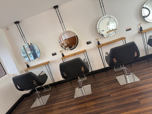 Hair salon set laydown - hair, up