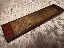Antique Wooden Cribbage Board