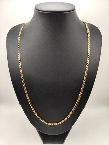 Solid 9ct yellow gold curb - solid,