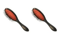 Isinis D340 Handbag-size 7 row Professional Hair Brush Pack of 2