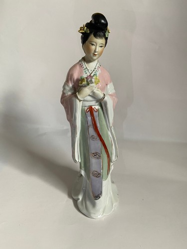 Geisha porcelain figurine - porcelain,