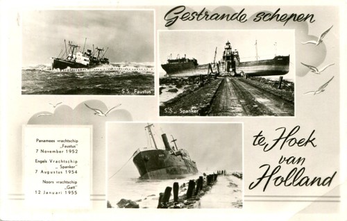 Postcard hoek van - holland, 1958