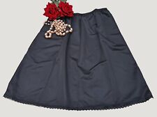 Short Waist Half Slip Underskirt Petticoat in Black Length 18" Size 14/16  WX18L