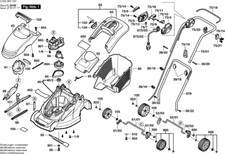 Bosch ROTAK 34 lawnmower original Bosch spare parts list 0600884103