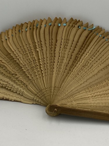 Vintage folding hand fan - folding,