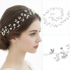 Hair Vine Bridal Pearl Crystal