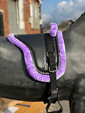 EQUIPRIDE BAREBACK RIDING PAD SADDLE WITH GIRTH IN FULL TO SHETLAND PURPLE