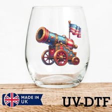 Cannon Christmas 8pcs UV DTF Stickers - Glass Laptop Tumbler Cup mb816