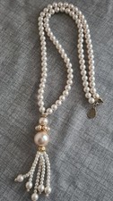 Vintage Pearl Necklace Gold