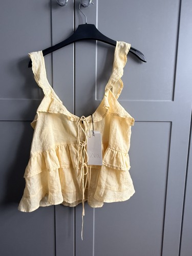 Bnwt zara yellow linen - zara, and
