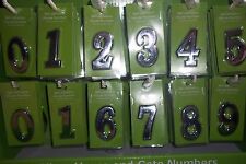 2.5 INCH 65MM SELF ADHESIVE SILVER CHROME EFFECT PLASTIC DOOR NUMBERS HOTEL.B&B 