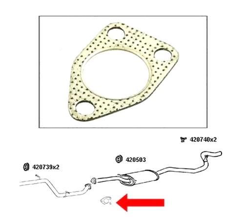 Exhaust gasket for - exhaust, mitsubishi